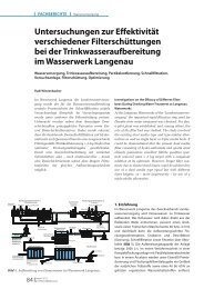 Untersuchungen zur Effektivität verschiedener Filterschüttungen bei ...