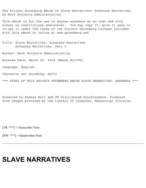 The Project Gutenberg EBook of Born in Slavery - International ...
