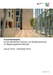 Frauenförderplan 2010-2012 - Bezirksregierung Münster