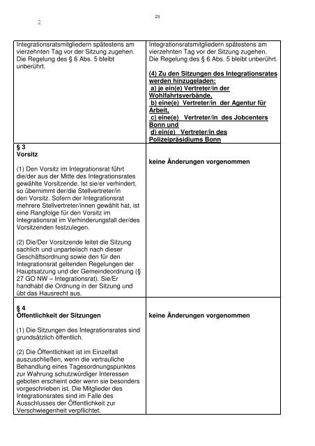 Einladung/Tagesordnung - Integration in Bonn