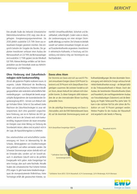 Kundenzeitschrift "EnergieNews" - EWD