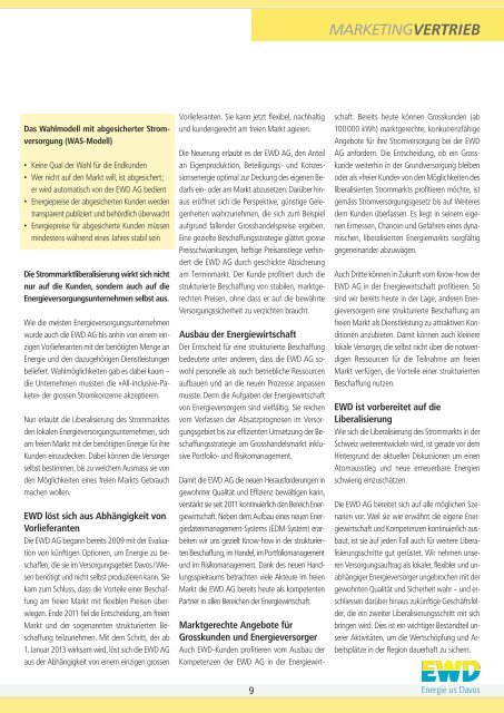 Kundenzeitschrift "EnergieNews" - EWD