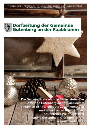 Dorfzeitung der Gemeinde - Gemeinde Gutenberg an der Raabklamm