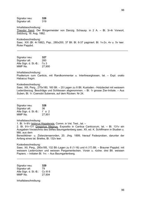 handschriften der öffentl. studienbibliothek in linz.