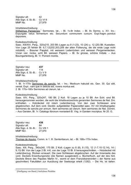 handschriften der öffentl. studienbibliothek in linz.