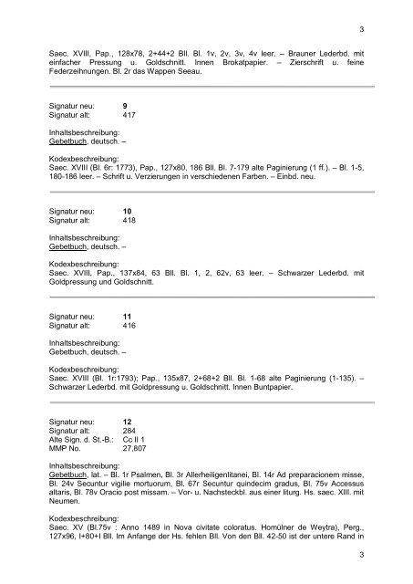 handschriften der öffentl. studienbibliothek in linz.