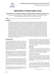 Optimization of Diesel engine noise - Australian Acoustical Society