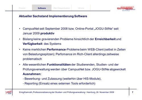 Vortragsfolien - STiNE - Universität Hamburg