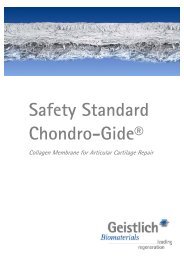 Safety standards Chondro-Gide