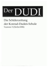 Die Schülerzeitung - Konrad-Duden-Schule