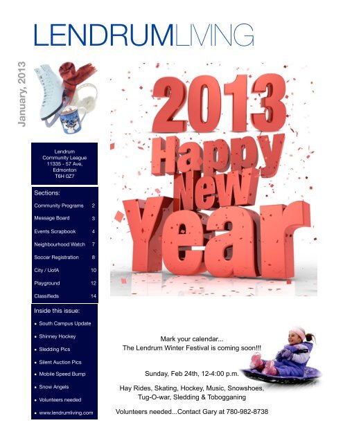 Jan/13 Newsletter - Lendrum Community League