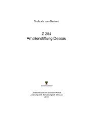 Z 284 Amalienstiftung Dessau - Online-Recherche - Sachsen-Anhalt