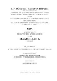 XIV. MAXIMILIAN I. - Regesta Imperii