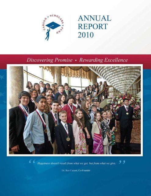CSF Annual Report 2010 - Carson Scholars Fund