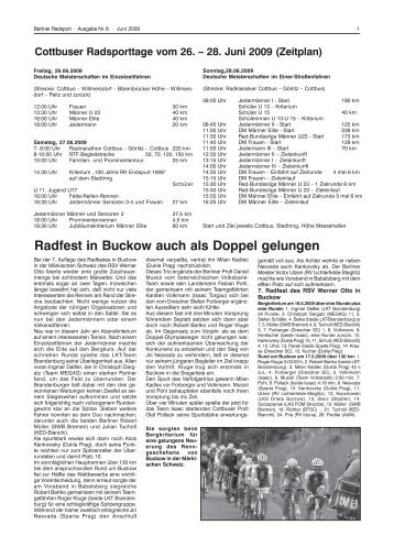 Radfest in Buckow auch als Doppel gelungen - Berliner Radsport ...