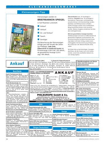 Ankauf - Briefmarken Spiegel