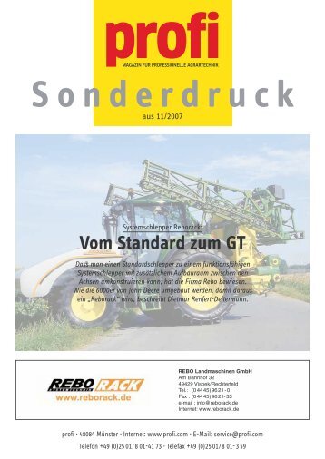 Vom Standard zum GT - Rebo Landmaschinen GmbH
