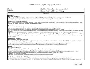 GTPS Curriculum – English Language Arts-Grade 7 Page 1 of 18 ...