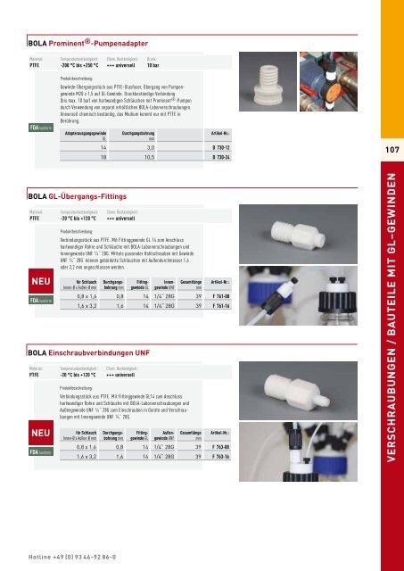 Profi-Laborbedarf aus Hochleistungskunststoffen PTFE ... - BOLA