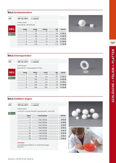 Profi-Laborbedarf aus Hochleistungskunststoffen PTFE ... - BOLA