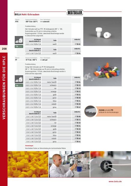 Profi-Laborbedarf aus Hochleistungskunststoffen PTFE ... - BOLA