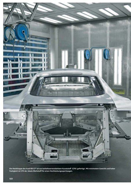 Die Heckklappe des Audi R8 GT - Audi Geschäftsbericht 2011