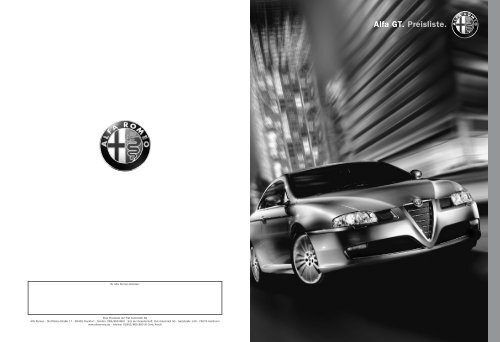 Preisliste Alfa Romeo GT, 3/2007 - mobilverzeichnis.de