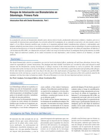 Riesgos de Intoxicacion....pdf - Revista Dental de Chile