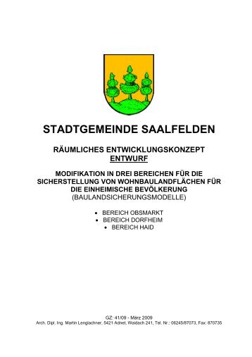stadtgemeinde saalfelden räumliches entwicklungskonzept entwurf ...