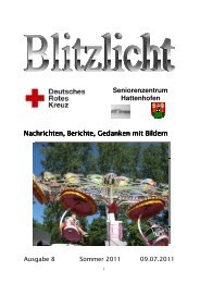 Blitzlicht Sommer 2011, Ausgabe 8 - Seniorenzentrum Hattenhofen