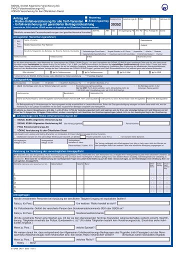 Risiko-Unfallversicherung für alle Tarif-Varianten - SIGNAL IDUNA ...