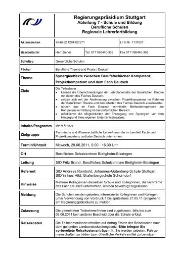 Regierungspräsidium Stuttgart - Schule und Bildung
