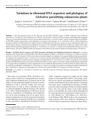 Variations in ribosomal DNA sequences and phylogeny of - Russian ...