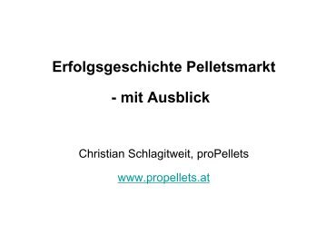 Erfolgsgeschichte Pelletsmarkt