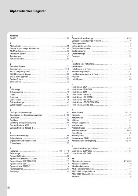 Bessey-Katalog - Schreinerhandel.de