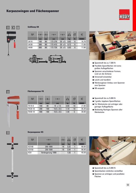 Bessey-Katalog - Schreinerhandel.de