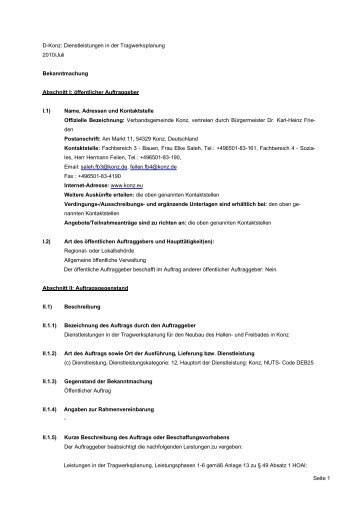 Seite 1 D-Konz: Dienstleistungen in der Tragwerksplanung 2010 ...