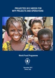 projected 2012 needs for wfp projects and operations - WFP Remote ...