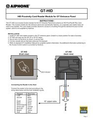 GT-HID Instructions - Aiphone