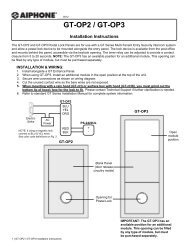 GT-0P2/0P3 Instructions - Aiphone
