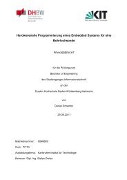 Hardwarenahe Programmierung eines Embedded Systems für ... - KIT