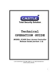 CASTLE USER REFERENCE Security Door Access System - Cass