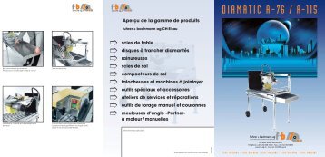 Catalogue Diamatic A-76 / A-115 - fuhrer+bachmann AG