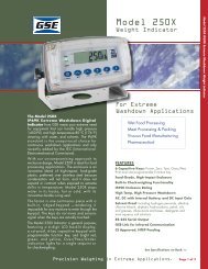 Model 250X - GSE Scales, Digital Indicators and Load Cells
