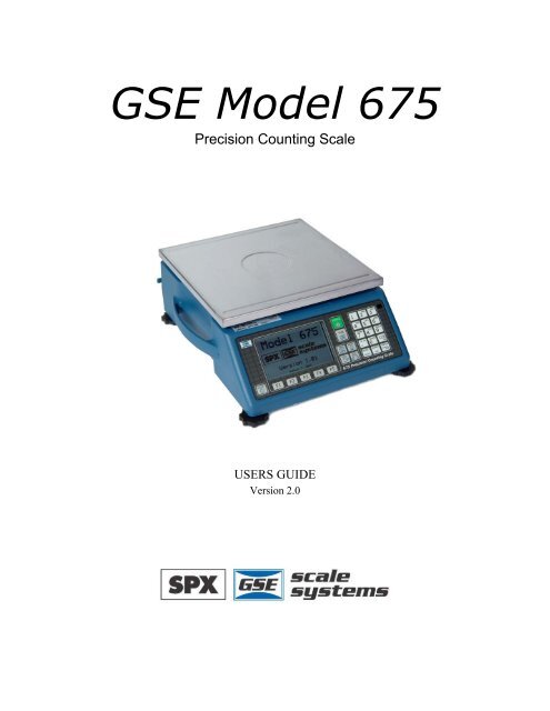 GSE Model 675 - GSE Scales, Digital Indicators and Load Cells