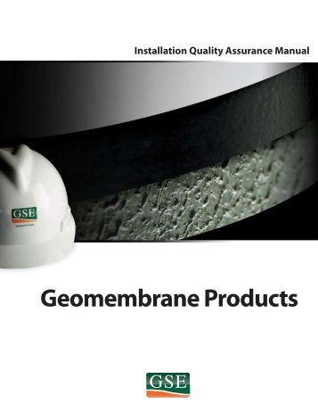 Geomembrane Installation QA Manual