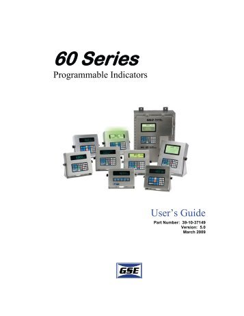 gse 60 series user manual - Industrial Commercial Scales