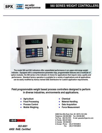 gse 560 manual - Industrial Commercial Scales