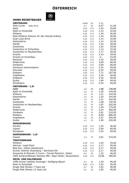 österreich - Gawein Bruckner Weinhandel