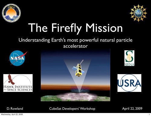 The Firefly CubeSat Mission